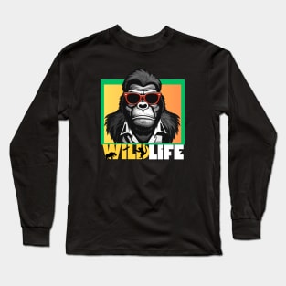 wild life , gorilla life , funny Long Sleeve T-Shirt